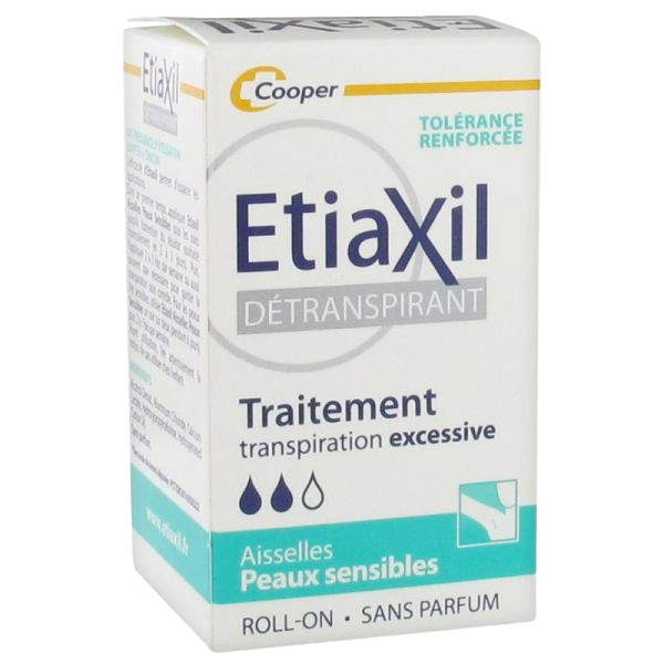 ETIAXIL Détranspirant Traitement Aisselles Peaux Sensibles 15ml - Transpiration Excessive Etiaxil aisselles peaux sensibles a été conçu pour traiter efficacement la transpiration excessive des aisselles, tout en respectant les peaux sensibles.