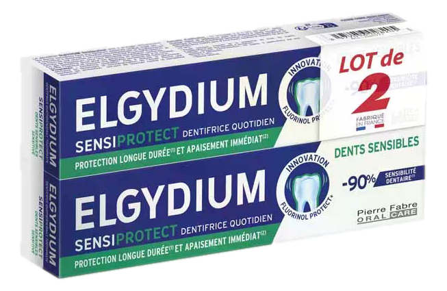 ELGYDIUM SENSIPROTECT DENTS SENSIBLES Dentifrice   2x75ml