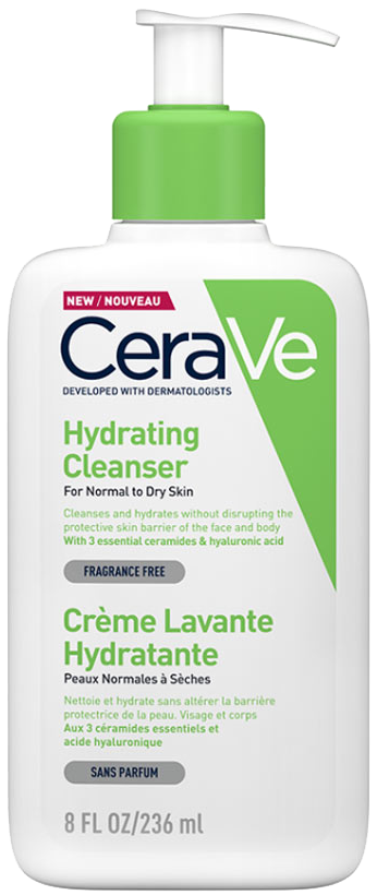 Crème lavante hydratante peaux normales à sèches