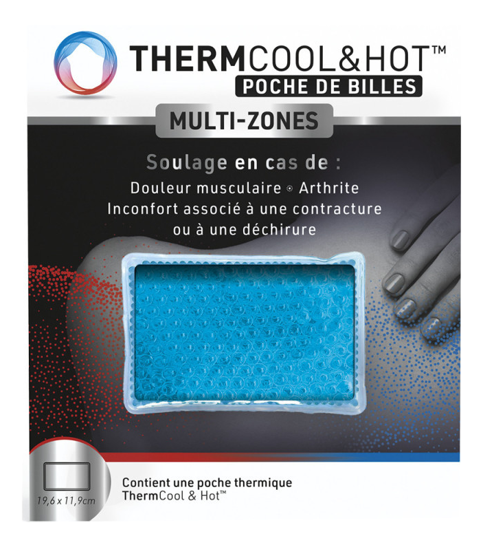 THERMCOOL AND HOT Poche de billes multizones 19,6 x 11,9 cm 1 poche thermique